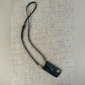 Bandolier Donna side slot crossbody black/gold for iPhone 12/12pro